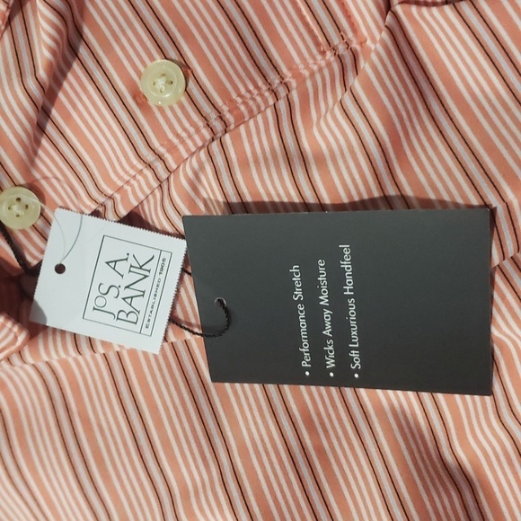 594- JoS A Bank Traveler Tailored Fit Men's Polo Made In Peru NWT - Picture 5 of 7